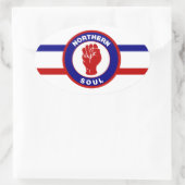 Autocollant ovale Northern Soul RWB Lines (Sac)