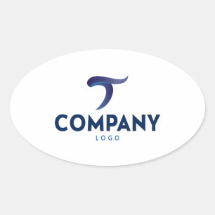 Autocollant ovale personnalisé avec logo de l'entr