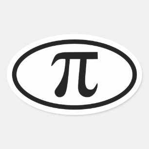 Autocollant ovale Pi