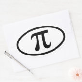Autocollant ovale Pi (Enveloppe)