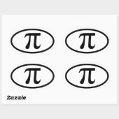 Autocollant ovale Pi (Feuille)