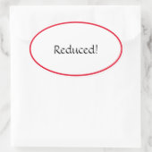 Autocollant ovale réduit (Sac)