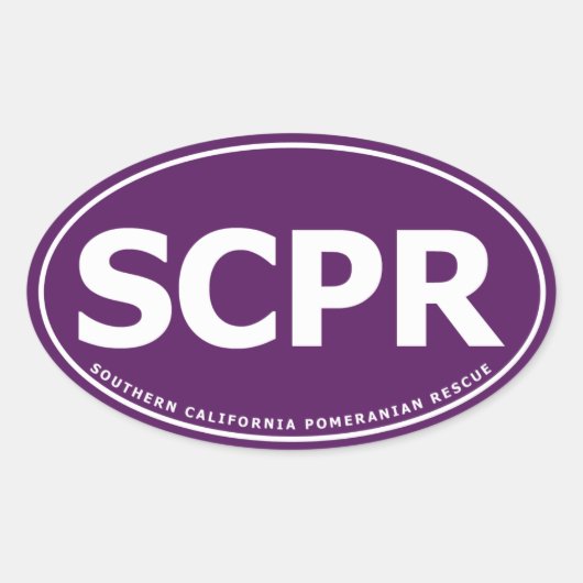 Autocollant ovale - SCPR (Devant)