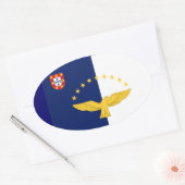 Autocollant ovale style européen Açores* (Enveloppe)