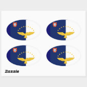 Autocollant ovale style européen Açores* (Feuille)