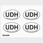 Autocollant ovale UDH (Feuille)