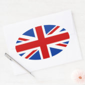Autocollant ovale Union Jack (Enveloppe)