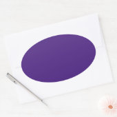 Autocollant ovale violet monstre (Enveloppe)