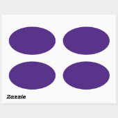 Autocollant ovale violet monstre (Feuille)