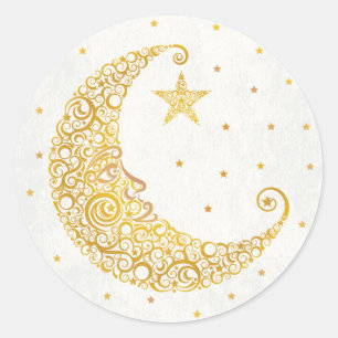 Autocollant Over the Moon - Or
