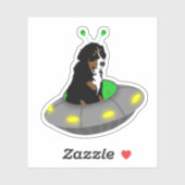 Autocollant OVNI Bernese Mountain Dog (Feuille)