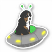 Autocollant OVNI Bernese Mountain Dog (Devant)