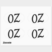 Autocollant Oz noir (Feuille)