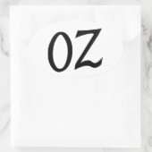 Autocollant Oz noir (Sac)