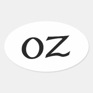 Autocollant Oz noir