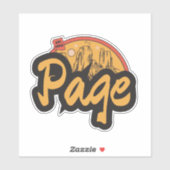 Autocollant Page, Arizona (Feuille)