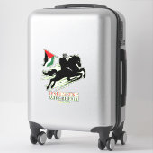 Autocollant Palestine, Décalage du drapeau palesti (Sur valise)