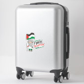 Autocollant Palestine, Drapeau palestinien, Gaza (Sur valise)