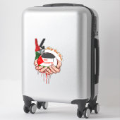 Autocollant Palestine, Drapeau palestinien, Gaza (Sur valise)