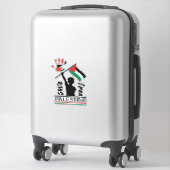 Autocollant Palestine, Drapeau palestinien, Gaza (Sur valise)