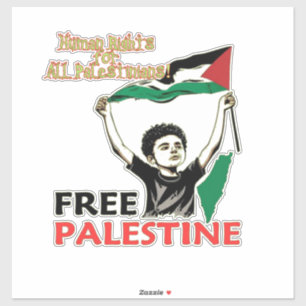 Autocollant Palestine, Drapeau palestinien, Gaza