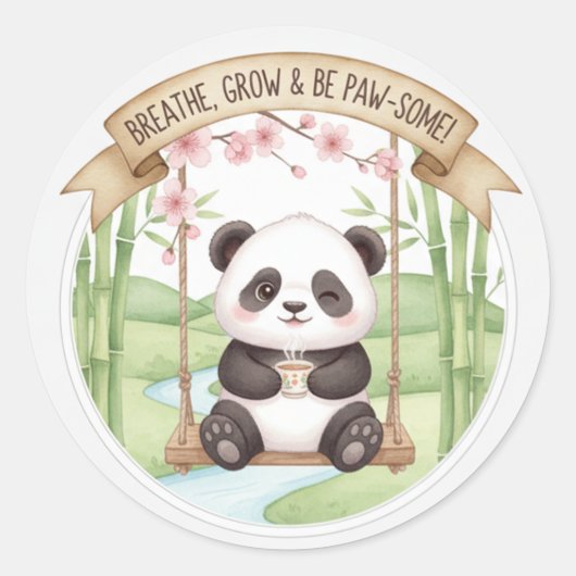Autocollant Panda Mignon (Devant)