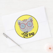 Autocollant Papa Chat Fou (Enveloppe)