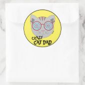 Autocollant Papa Chat Fou (Sac)