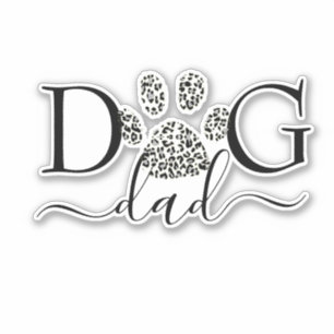 Autocollant Papa Chien