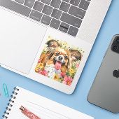 Autocollant Papillon – Conception Aquarelle (Ordinateur portable avec iPhone)