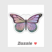 Autocollant papillon pailleté mignon (Feuille)