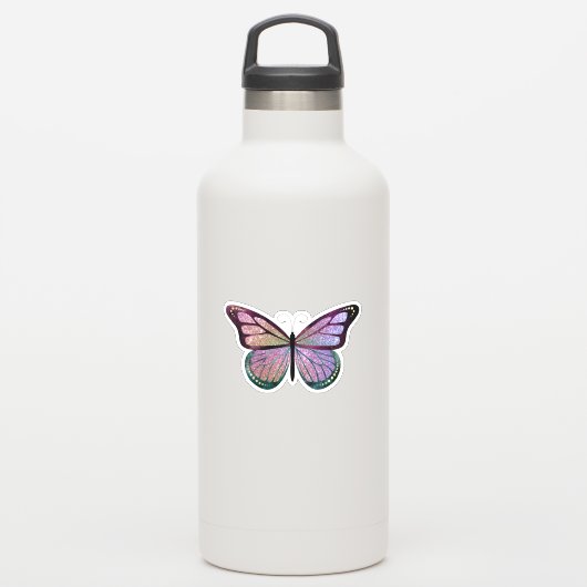 Autocollant papillon pailleté mignon (Gourde)
