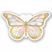 Autocollant papillon pailleté or mignon (Devant)