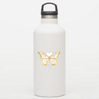 Autocollant papillon pailleté or mignon