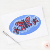 Autocollant papillon patriotique (Enveloppe)