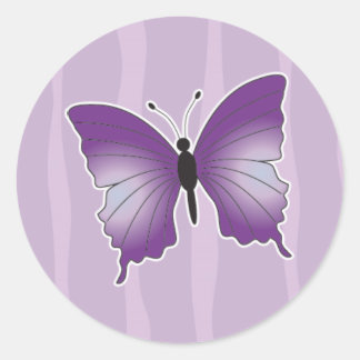 Autocollant papillon pourpre