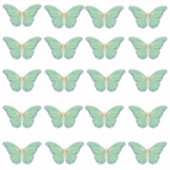 Autocollant papillon vert : découpez et utilisez-l (Devant)