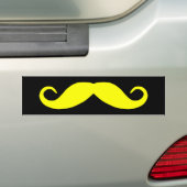 Autocollant pare-chocs à moustache jaune (En voiture)