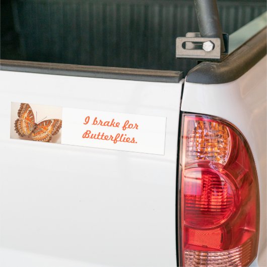 Autocollant pare-chocs à papillon orange (Sur camion)