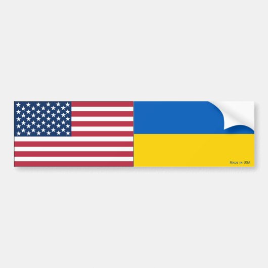 Autocollant pare-chocs américain et ukrainien (Devant)