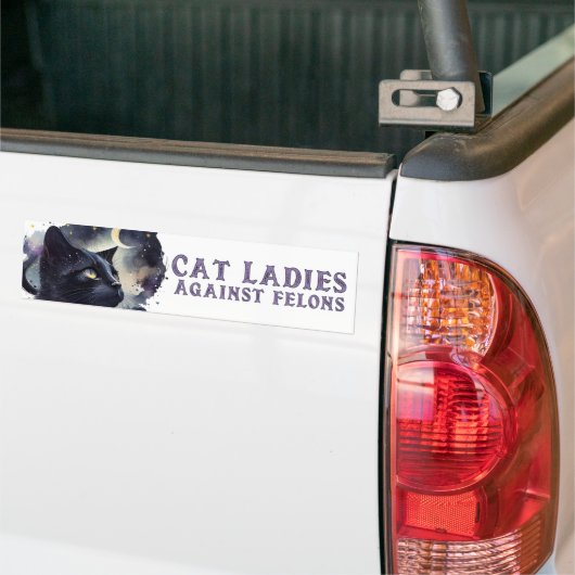 Autocollant pare-chocs anti-Trump Cat Ladies (Sur camion)