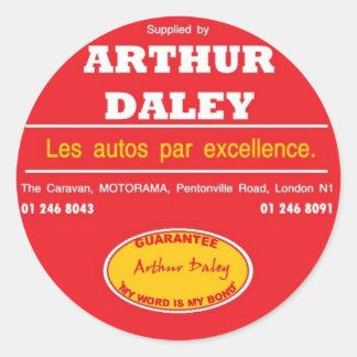 Autocollant pare-chocs Arthur Daley Motorama