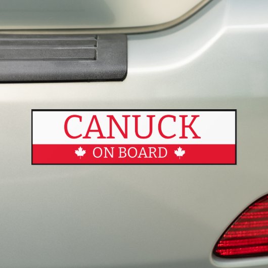 Autocollant pare-chocs - Canuck à bord (En voiture)