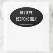 autocollant pare-chocs "Croyez de manière responsa (Sac)