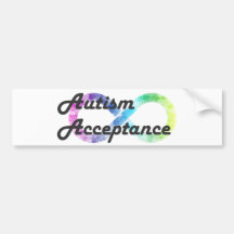 Autocollant pare-chocs d'acceptation de l'autisme