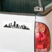 Autocollant pare-chocs Dallas Texas Skyline (Sur camion)