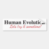 Autocollant pare-chocs de l'évolution humaine (Devant)