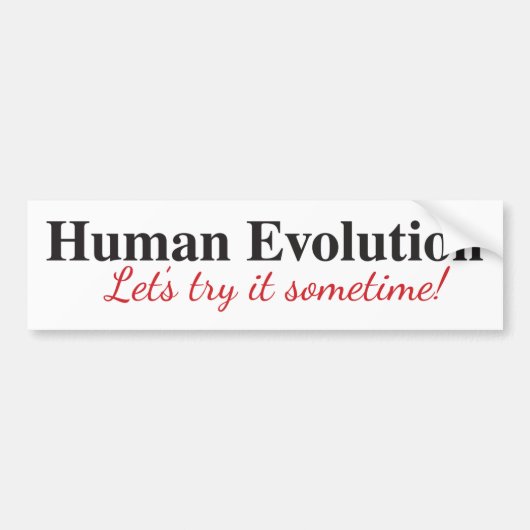 Autocollant pare-chocs de l'évolution humaine (Devant)