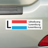 Autocollant pare-chocs des langues luxembourgeoise (En voiture)