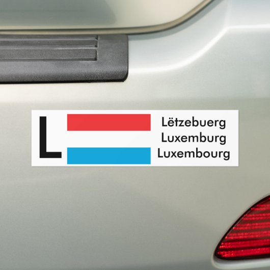 Autocollant pare-chocs des langues luxembourgeoise (En voiture)
